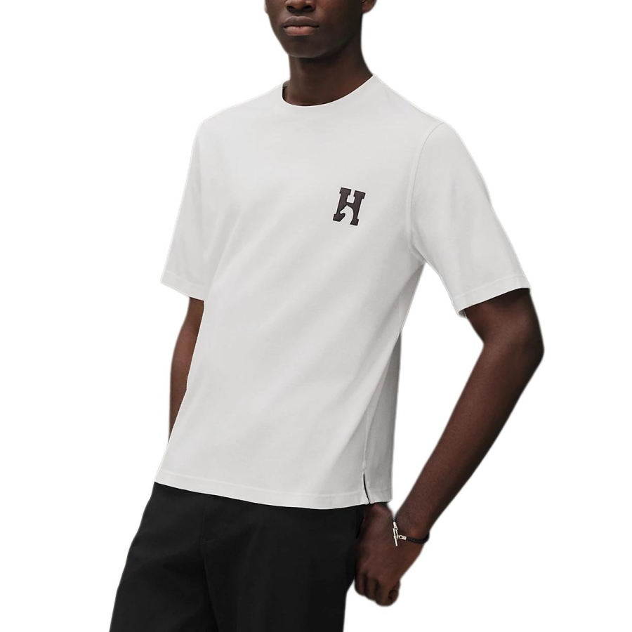 HERMES HERMES T Shirts Men's White Crew Neck Moderate