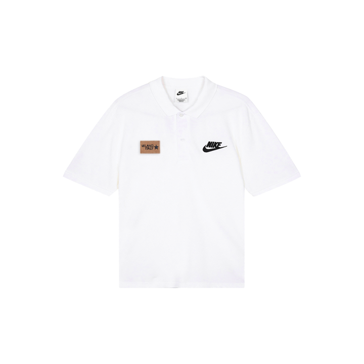 Nike Nike Polo Shirts Men's White Polo Collar Moderate Straight Fit