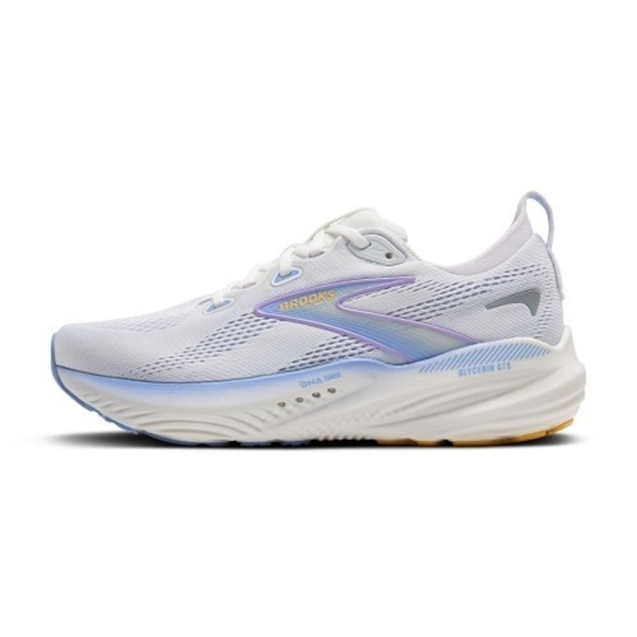 Brooks Glycerin GTS 22 Support Low top Casual Running Shoes Women's White Blue Purple
