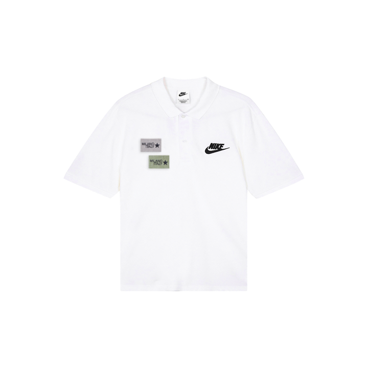 Nike Nike Polo Shirts Men's White Polo Collar Moderate Straight Fit