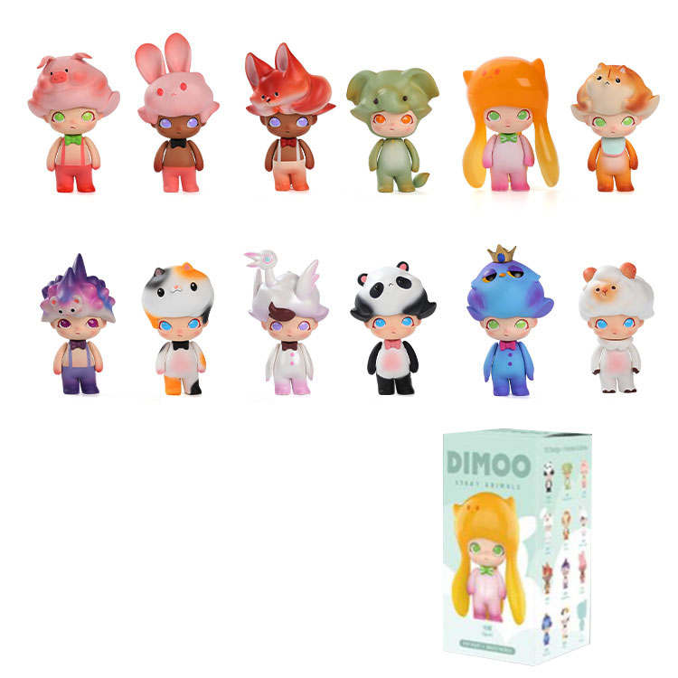 POP MART POP MART Dimoo Lost Animal Collection Mystery Boxes Single Mystery Box/Whole Box 12 Pcs
