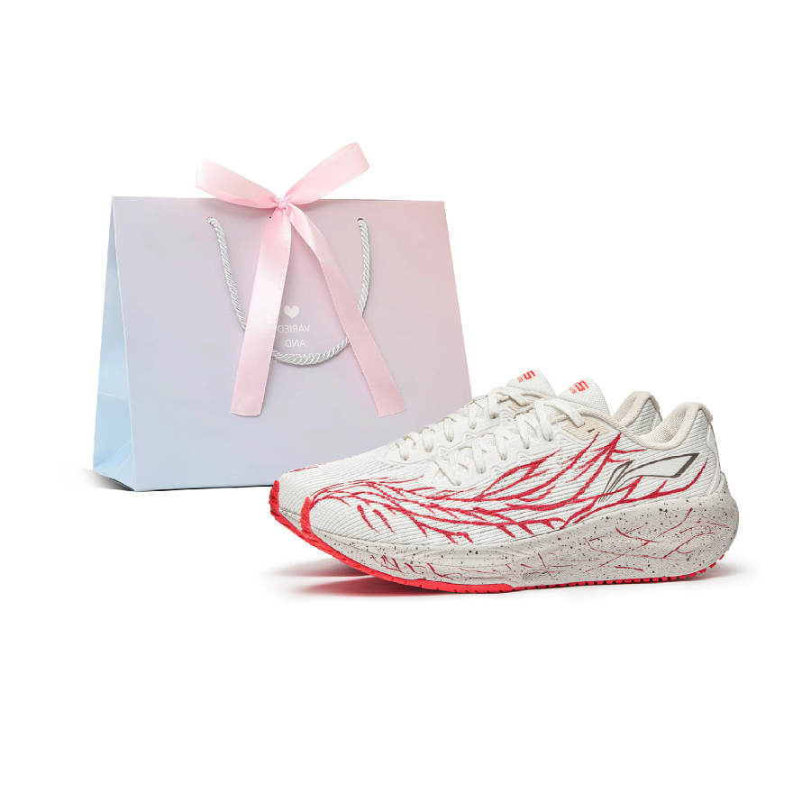 Li-Ning Li Ning Version 2.0 Cushioning, Wear Resistant Low top Casual Running Shoes Men's White Pink