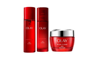OLAY Large Red Bottle Water Based Face Cream Skincare Set, Peptide Anti Aging