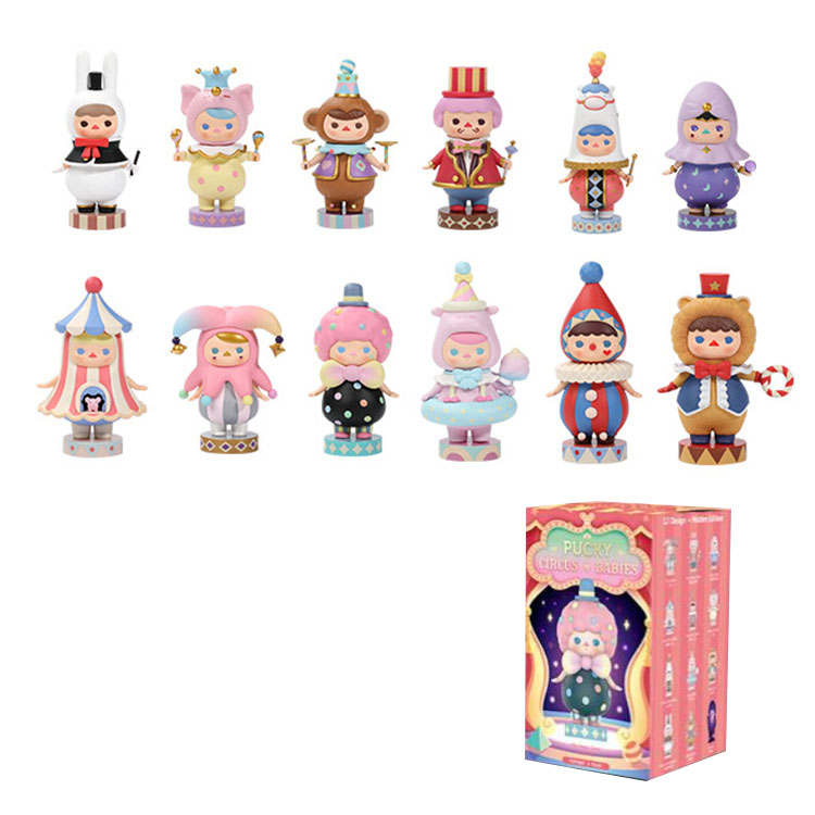 POP MART POP MART Pucky Circus Collection Mystery Boxes Single Mystery Box/Whole Box 12 Pcs