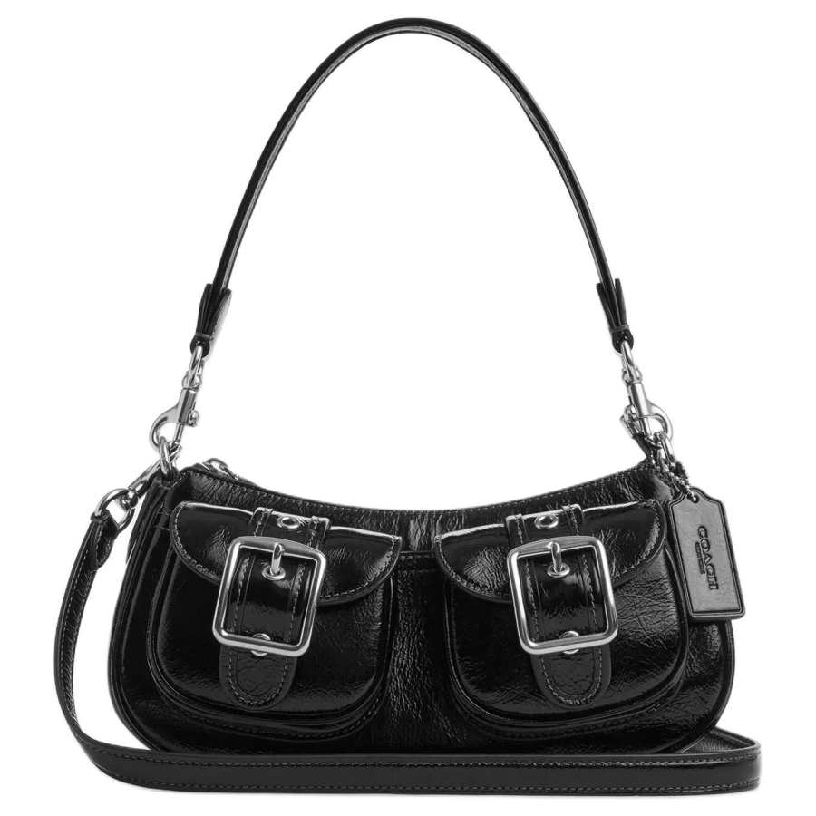 COACH Ashton Cow Leather Crossbody Bag, Shoulder Bag Medium Women's Black
