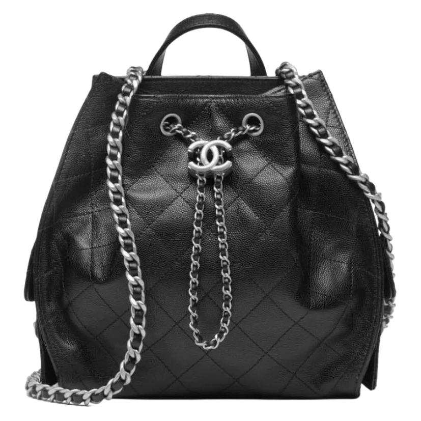 CHANEL CHANEL Calfskin Backpack Medium Women's Black