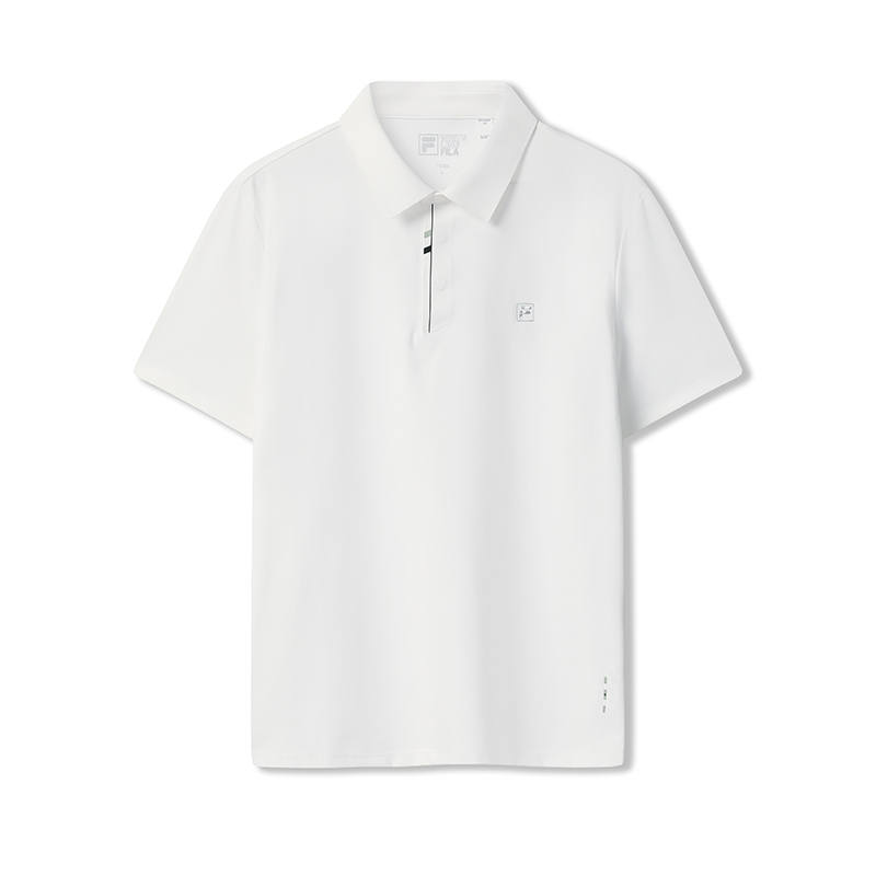 FILA WHITE Polo Shirts Men's Standard White WT Polo Collar Moderate Straight Fit