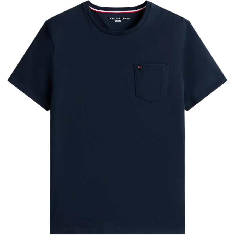 Tommy Hilfiger T Shirts Men's Marine Blue Crew Neck