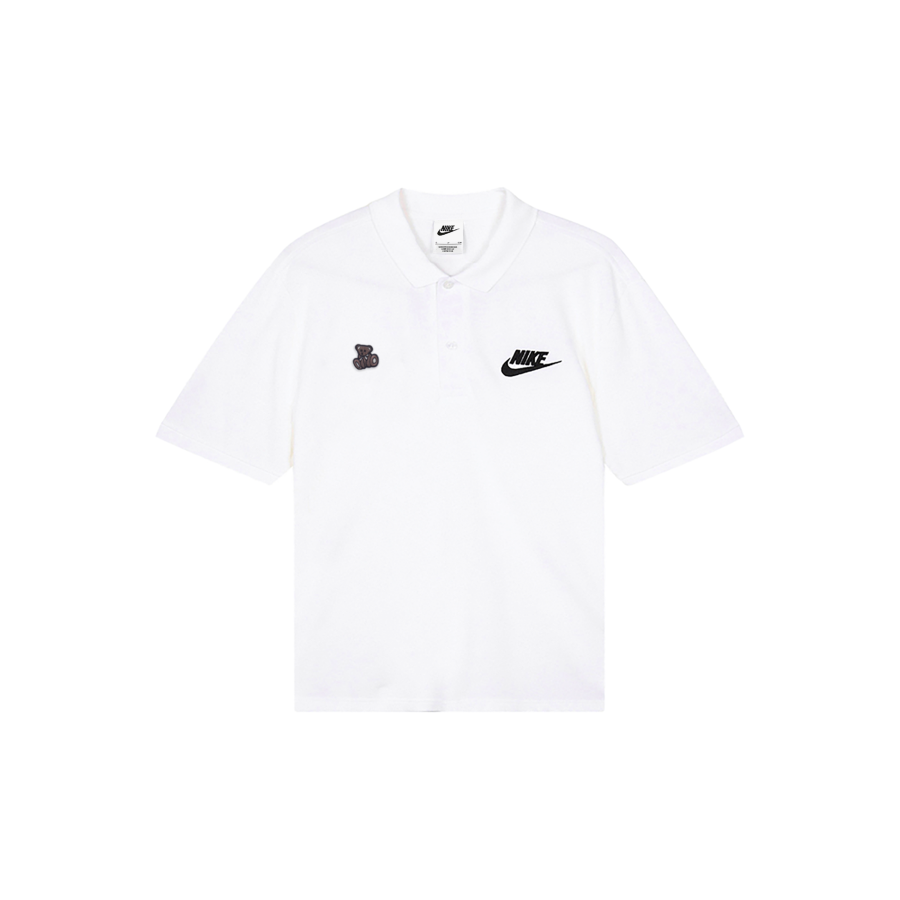 Nike Nike Polo Shirts Men's White Polo Collar Moderate Straight Fit