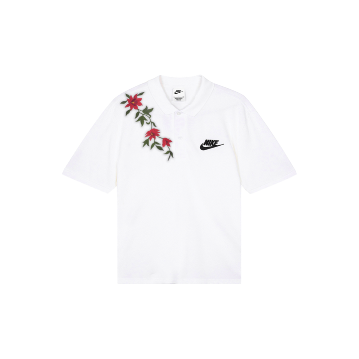 Nike Nike Polo Shirts Men's White Polo Collar Moderate Straight Fit
