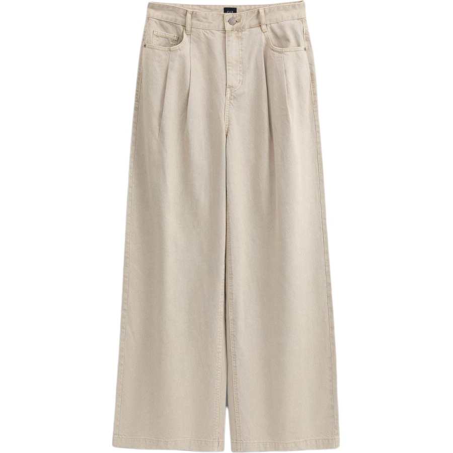 GAP Casual Pants Women's Beige Moderate Wide Leg Pants