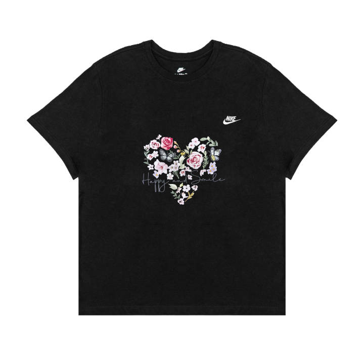 Nike Nike T Shirts Unisex Black Crew Neck Moderate Straight Fit
