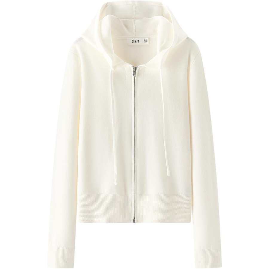Semir Knitwear Women's Hooded Moderate Cardigan