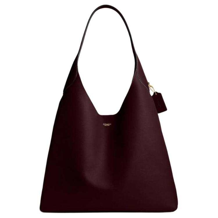 COACH Brooklyn Leather Hobo Bag Shoulder Bag Large Women's Burgundy