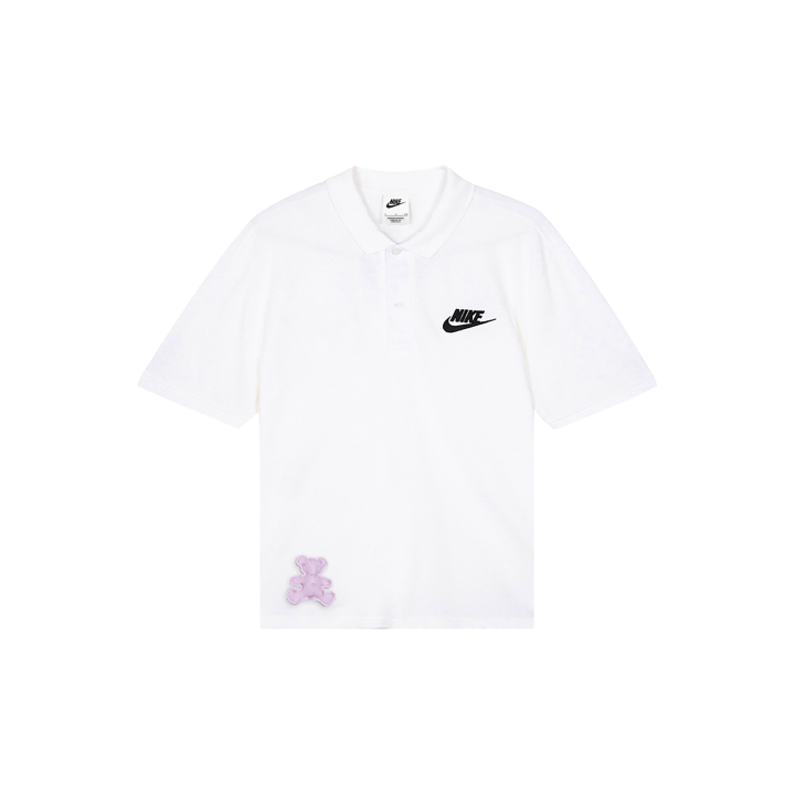 Nike Nike Polo Shirts Men's White Polo Collar Moderate Straight Fit