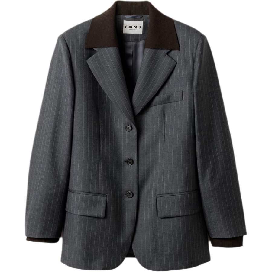 MIU MIU MIU MIU Pinstripe Lapel Jacket