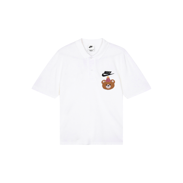 Nike Nike Polo Shirts Men's White Polo Collar Moderate Straight Fit