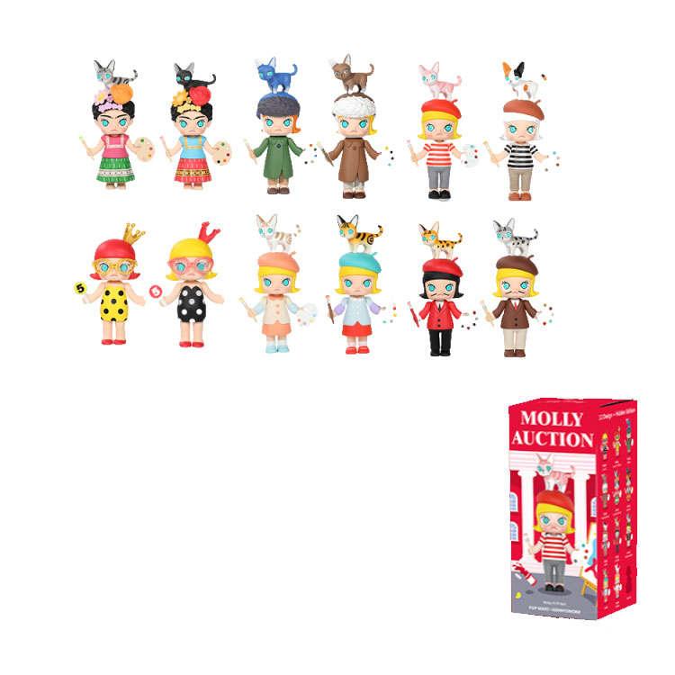 POP MART POP MART Molly Artistic Mogul Collection Mystery Boxes Single Mystery Box/Whole Box 12 Pcs