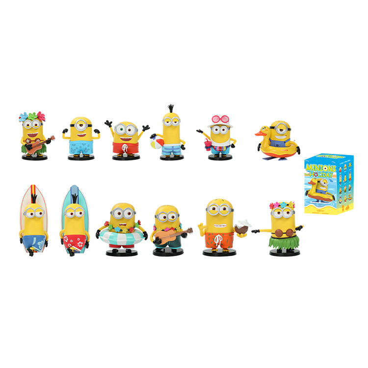 POP MART POP MART Minions Vacation Collection Mystery Boxes Single Mystery Box/Whole Box 12 Pcs