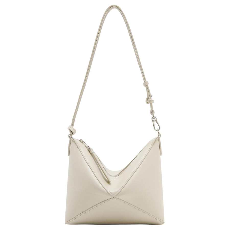 LOEWE Cow Leather Crossbody Handheld Shoulder Bag Women's White