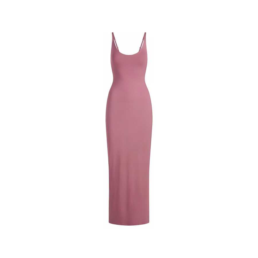 Skims SS25 SMOOTH LAYERS SCOOP NECK LONG DRESS Slip Dress Women's