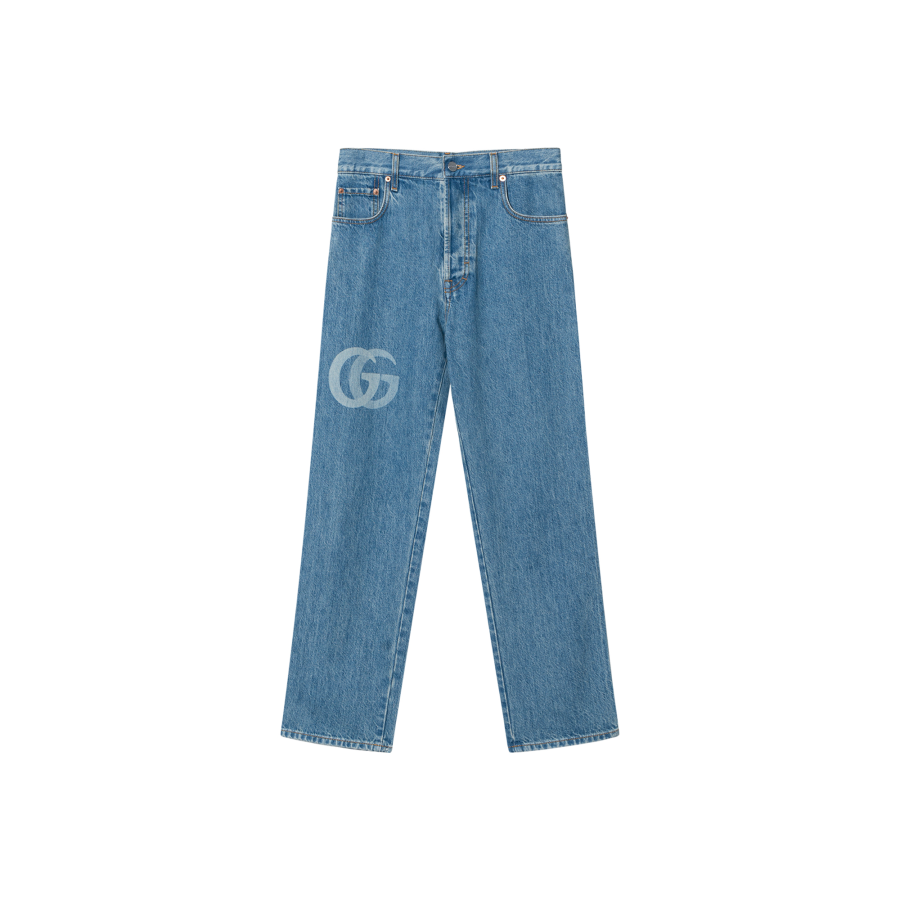 GUCCI Lasered Double G Denim Jeans