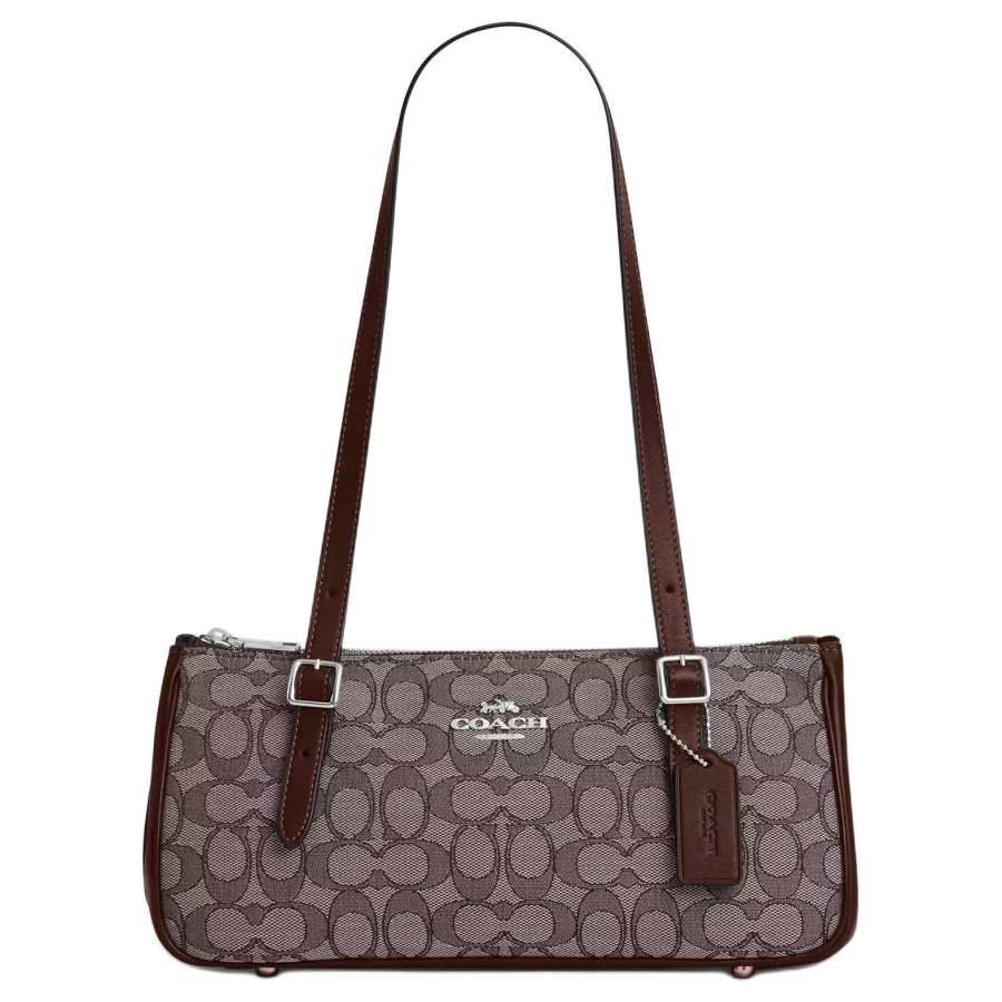 COACH Leather Bowling Bag, Handbag, Shoulder Bag Large Women's Maple