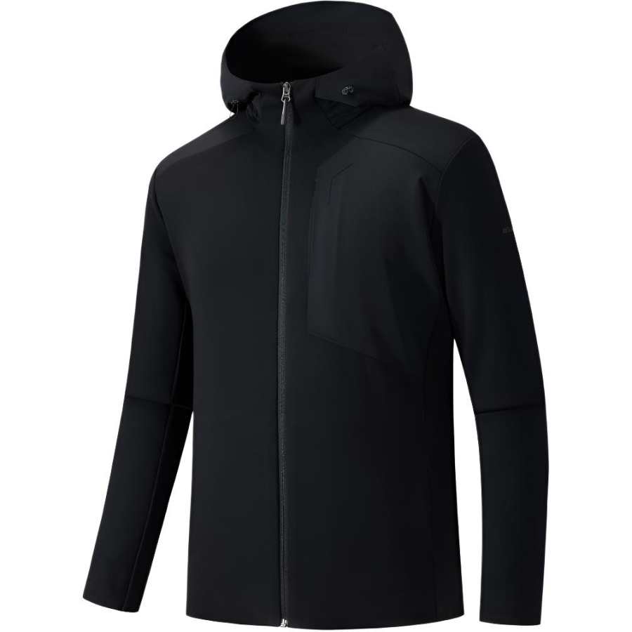 ANTA ANTA Jackets Men's Black Hooded Moderate Other