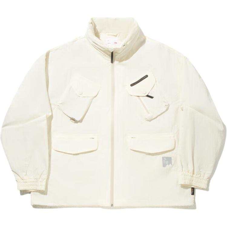 Li-Ning Li Ning Jackets Men's Ecru Stand Collar Moderate Other