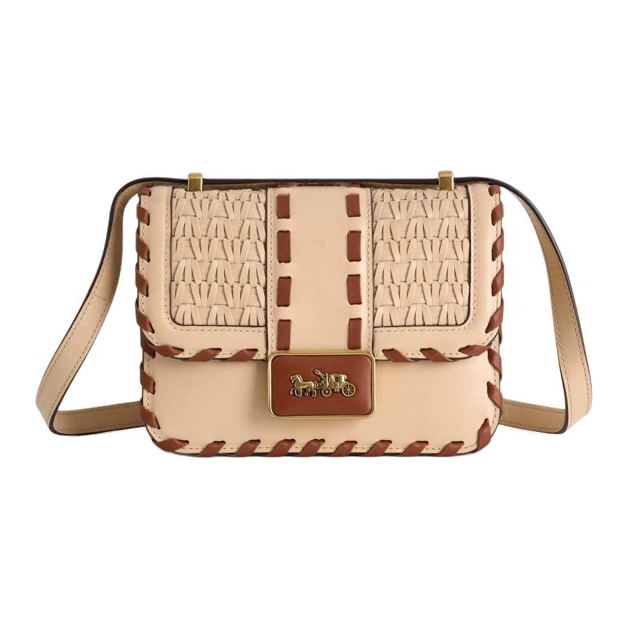 COACH Alie Cow Leather Crossbody Bag, Shoulder Bag Small Women's Ivory White