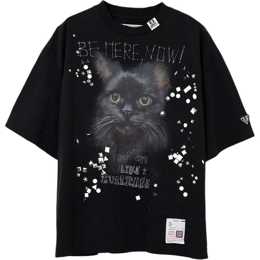 Maison Mihara Yasuhiro Cat print Embellished T shirt