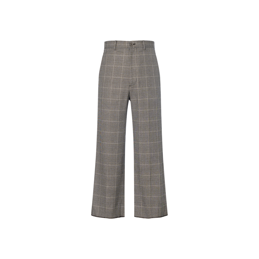 GUCCI Wide Leg Plaid Trousers