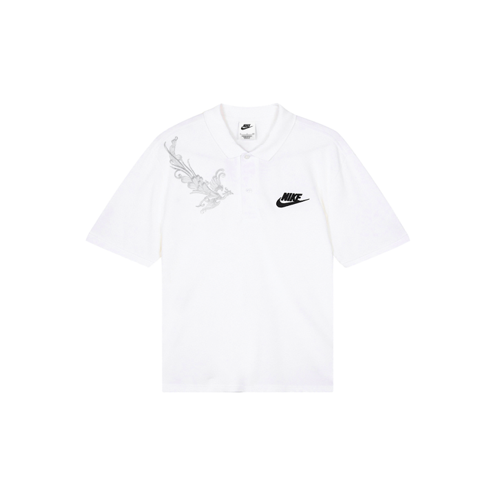Nike Nike Polo Shirts Men's White Polo Collar Moderate Straight Fit
