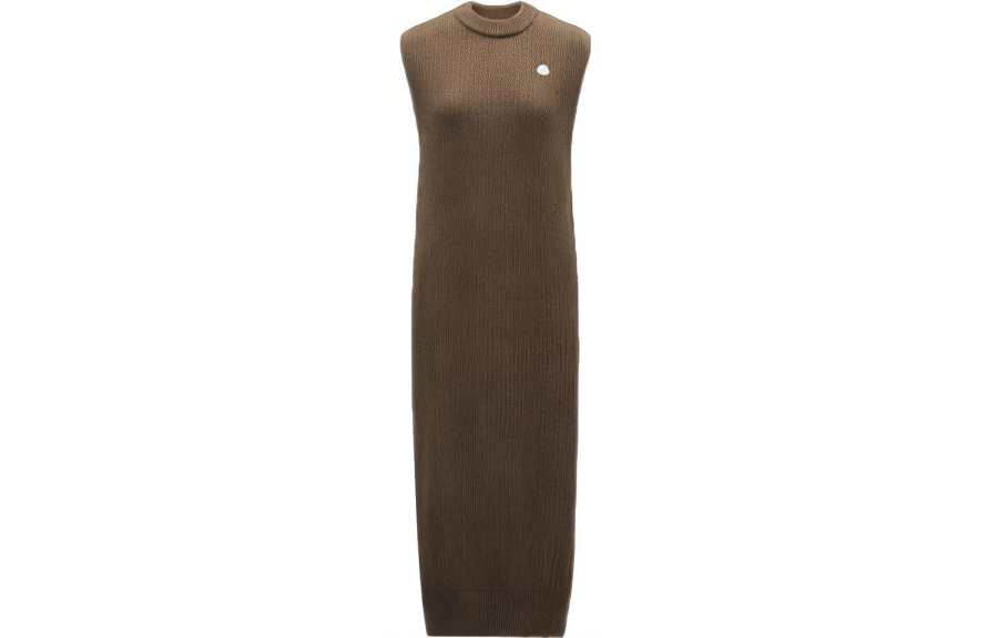 Moncler Sleeveless Dress Women's Mud Brown
