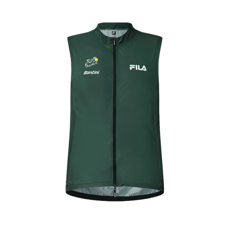 FILA CYCLING Vests Women's Green Stand Collar Moderate Other