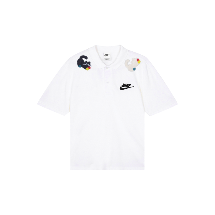 Nike Nike Polo Shirts Men's White Polo Collar Moderate Straight Fit