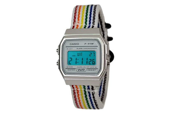 CASIO CASIO Custom Collection Quartz Movement Nylon Strap Watch Unisex White Dial