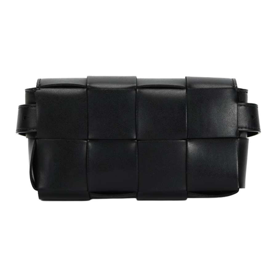 Bottega Veneta Cow Leather Fanny Pack Men's Black