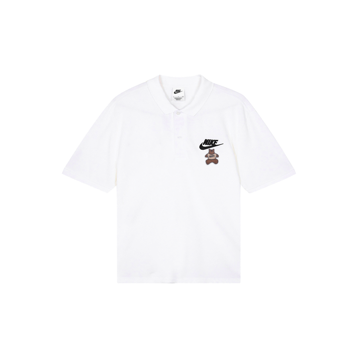 Nike Nike Polo Shirts Men's White Polo Collar Moderate Straight Fit
