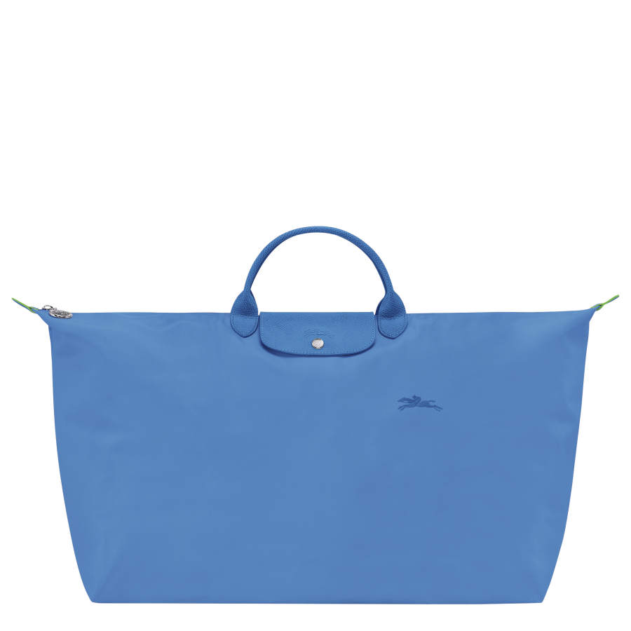 LONGCHAMP Le Pliage Green Recycled Polyamide Canvas Handbag Travel Bag Women's Blue