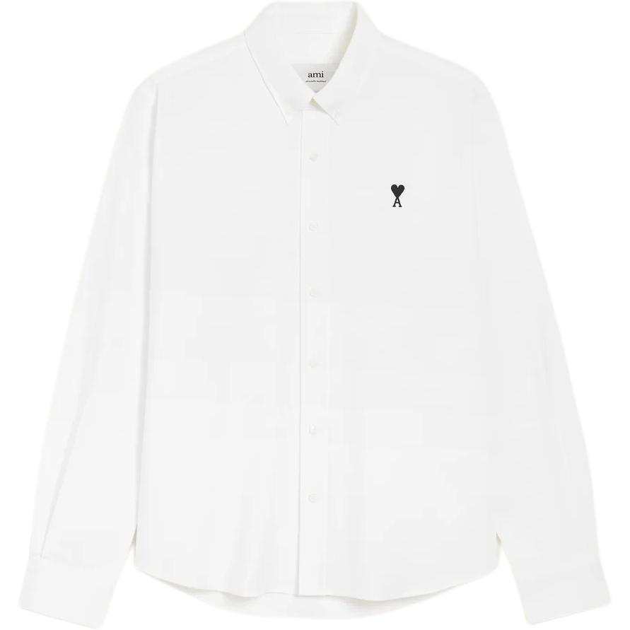 AMIPARIS Ami Paris Ami De Coeur Logo Embroidered Buttoned Shirt