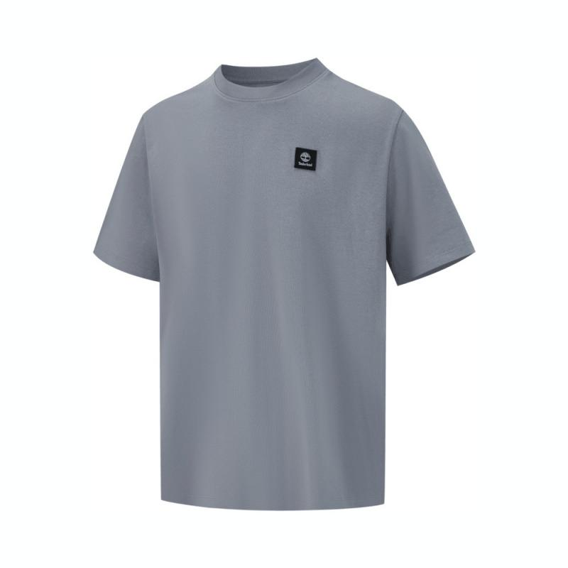 Timberland T Shirts Men's Gray Crew Neck Moderate