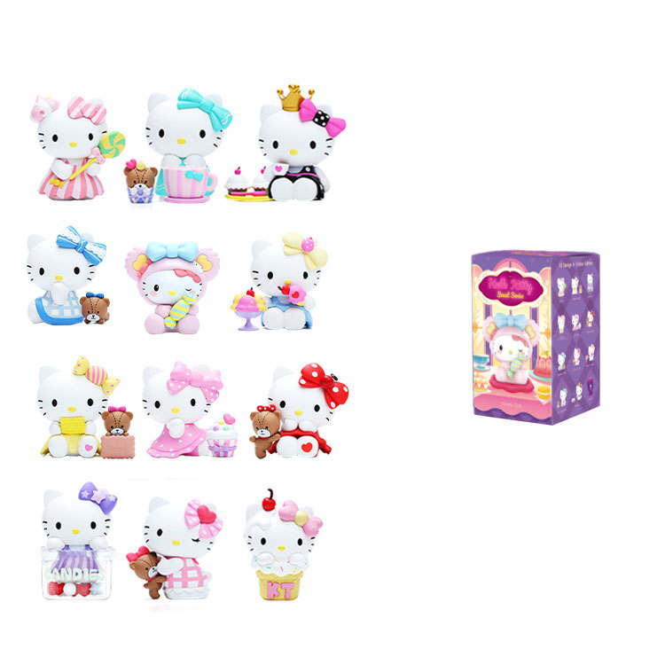 POP MART Hello Kitty Hello Kitty Sweet Collection Mystery Boxes Single Mystery Box/Whole Box 12 Pcs
