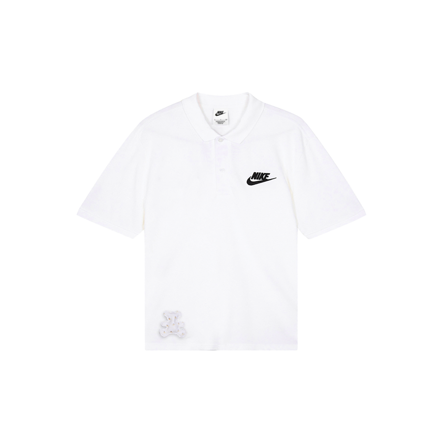 Nike Nike Polo Shirts Men's White Polo Collar Moderate Straight Fit