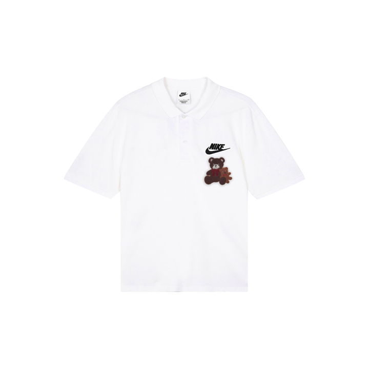 Nike Nike Polo Shirts Men's White Polo Collar Moderate Straight Fit