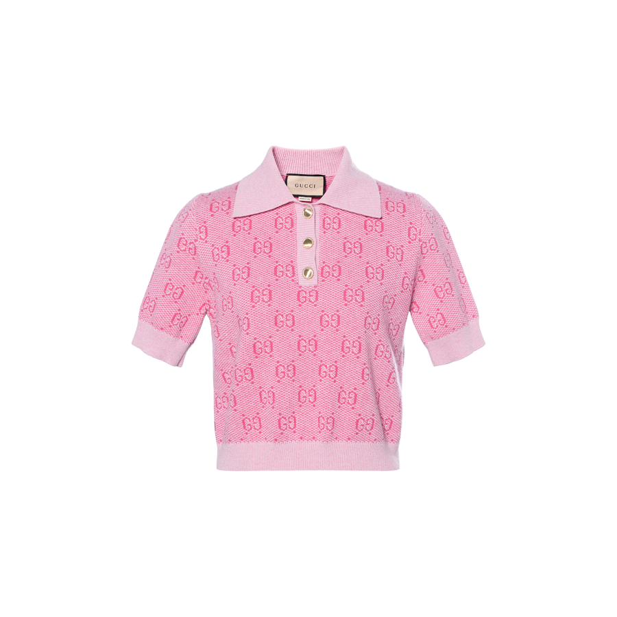GUCCI GUCCI Jacquard Polo 'Pink'