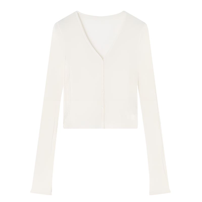 XIANGYING Knitwear Women's V Neck Thin Cardigan