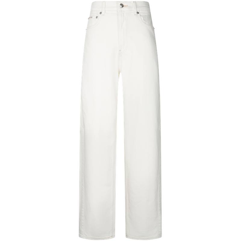 Calvin Klein Jeans Women's YN0 Denim White Moderate Scimitar Pants