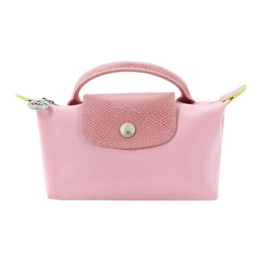 LONGCHAMP Le Pliage Green Recycled Polyamide Canvas With Leather Dumpling Bag Handbag Women's Petal Pink