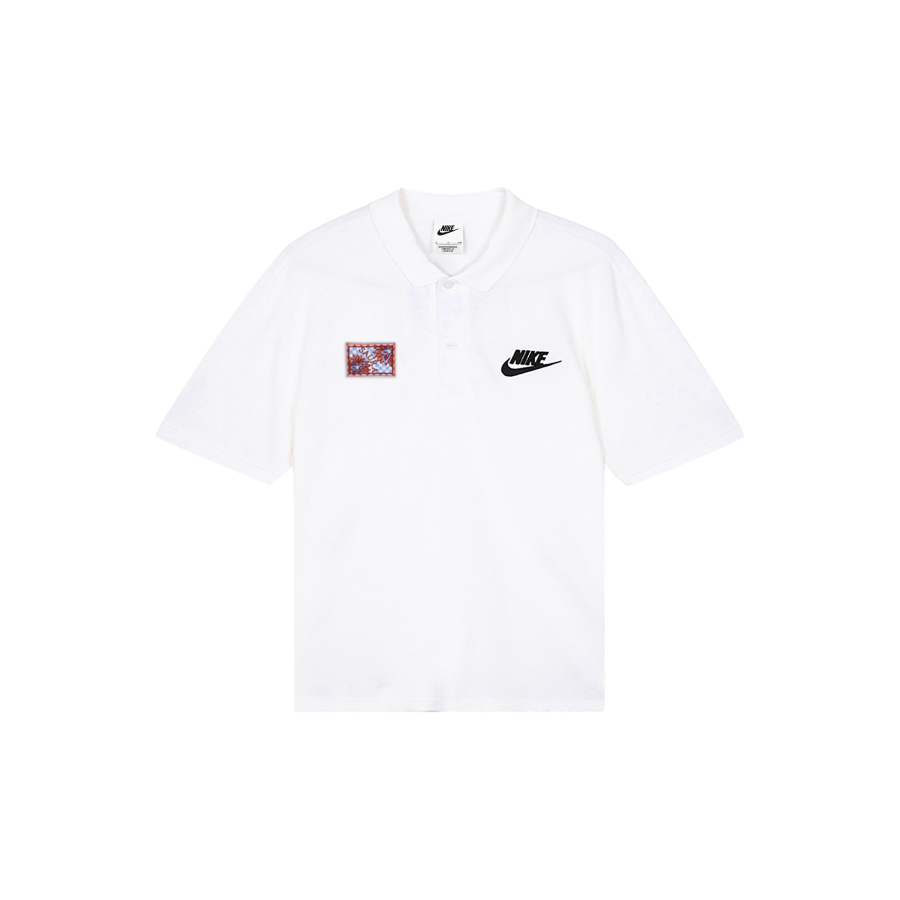 Nike Nike Polo Shirts Men's White Polo Collar Moderate Straight Fit